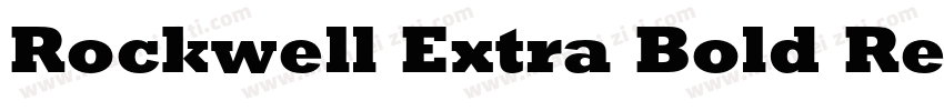 Rockwell Extra Bold Regular字体转换